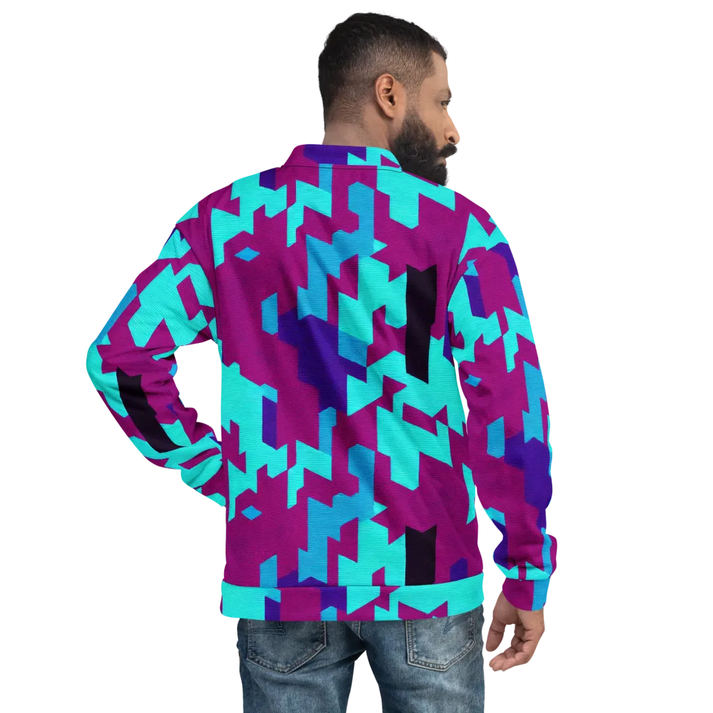 Electric Facets on Bomber Jacket — Back
