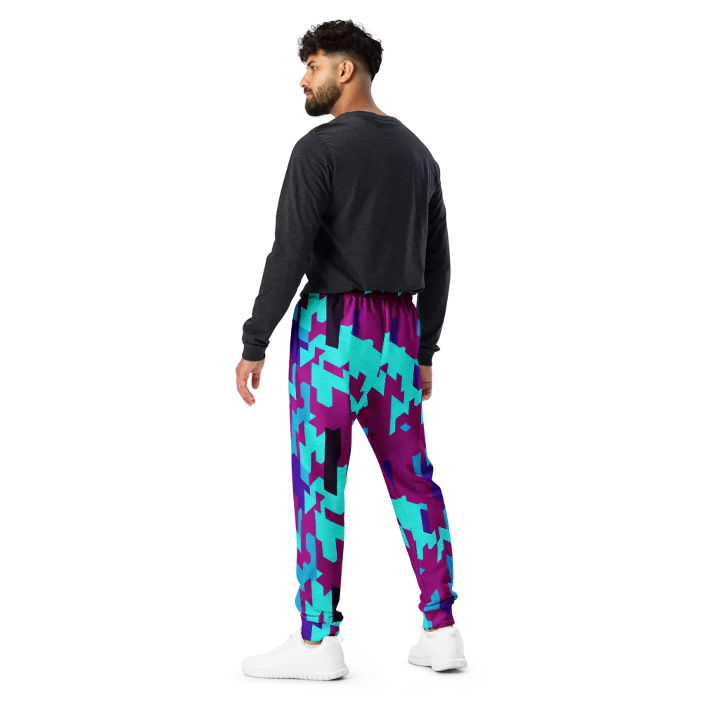 Electric Facets on Men's Joggers — Back