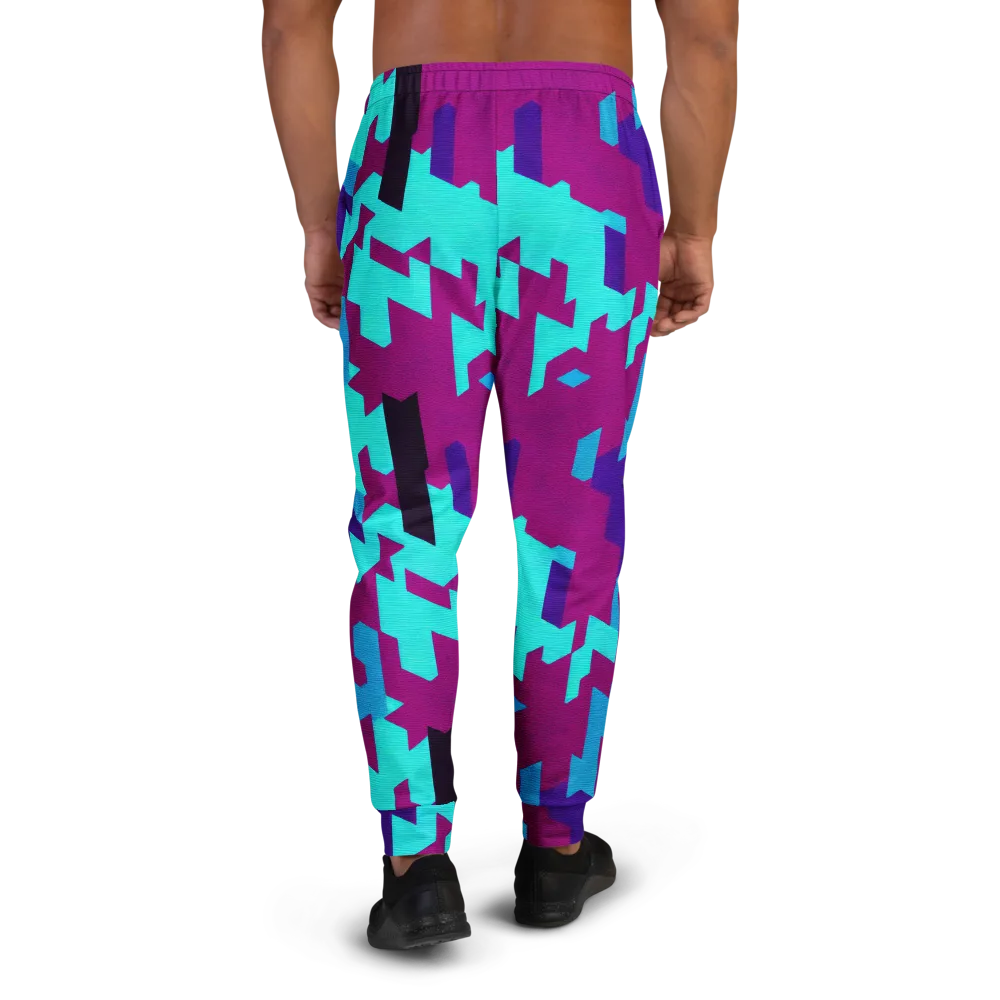 Electric Facets on Men's Joggers — Back