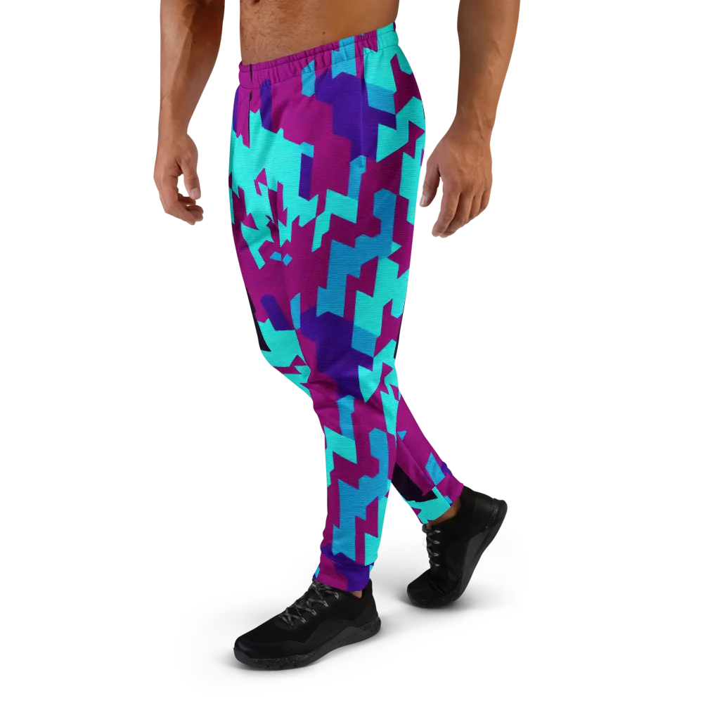Electric Facets on Men's Joggers — Left