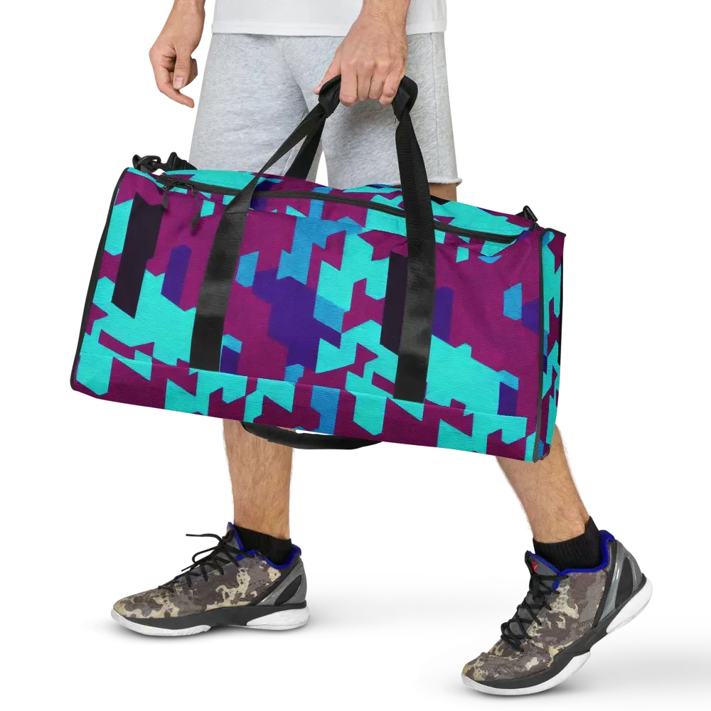 Electric Facets on Duffle Bag — Front