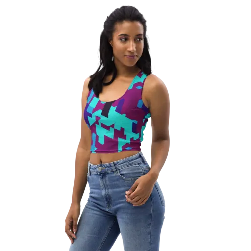 Electric Facets on a Crop Top