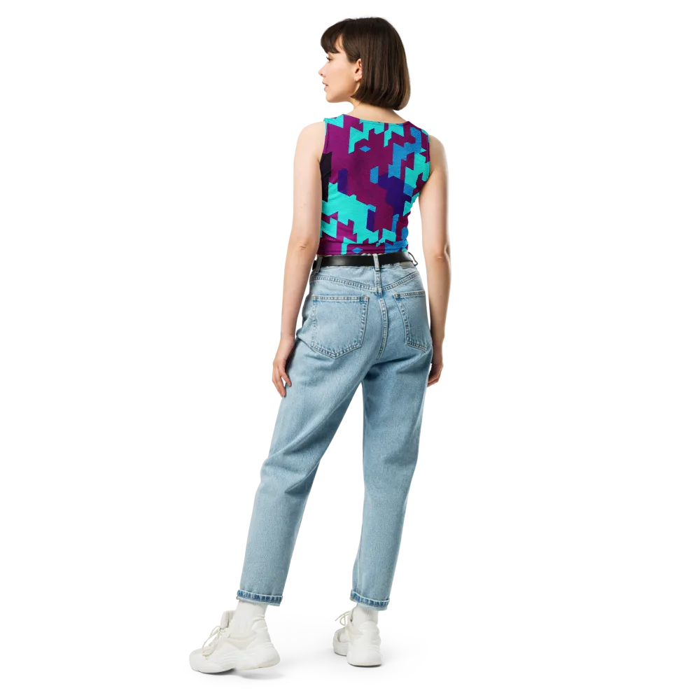 Electric Facets on Crop Top — Back