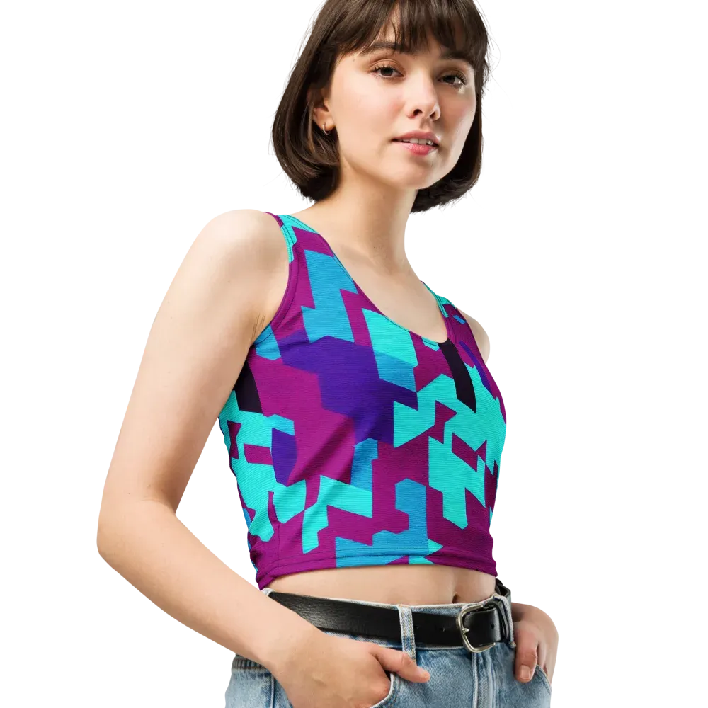 Electric Facets on Crop Top — Right Front