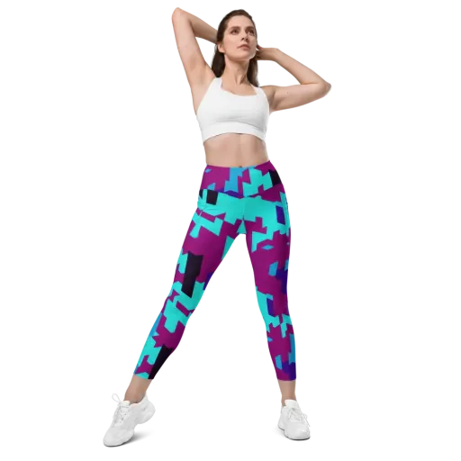 Electric Facets on a Leggings with Pockets