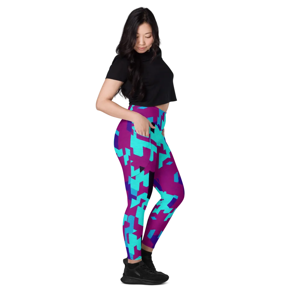 Electric Facets on Leggings with Pockets — Right