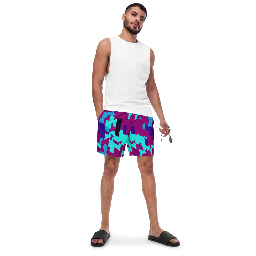 Electric Facets on Swim Trunks — Front