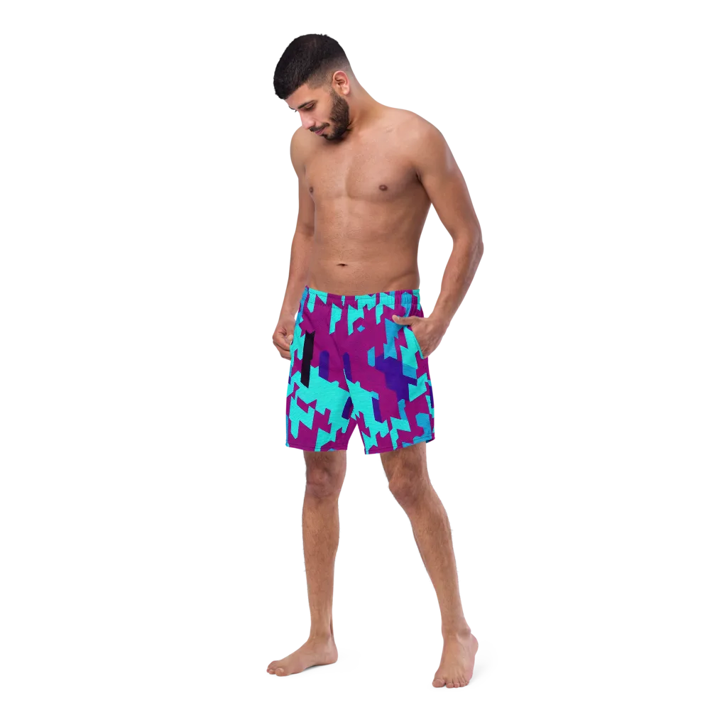 Electric Facets on Swim Trunks — Left Front