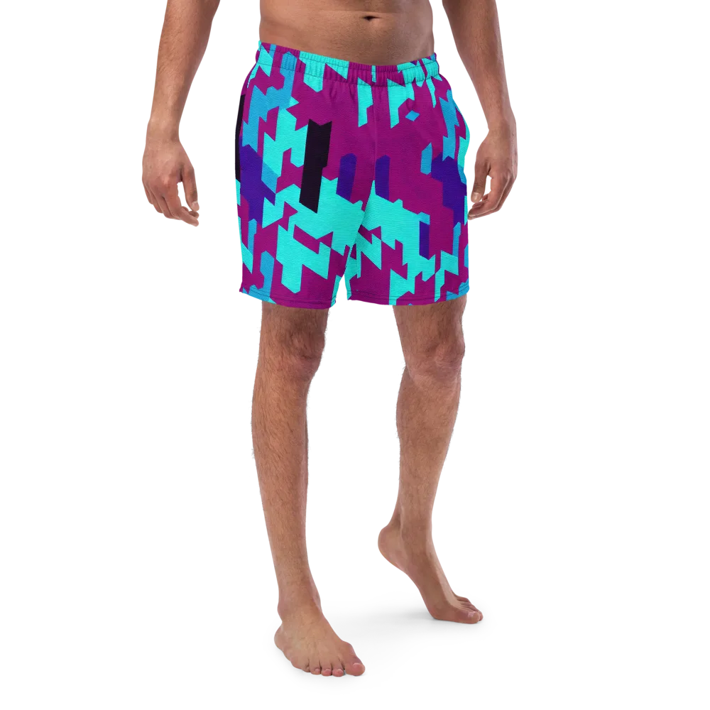 Electric Facets on Swim Trunks — Front