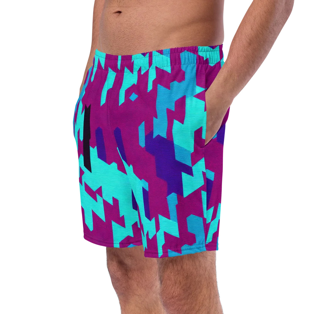 Electric Facets on Swim Trunks — Left Front