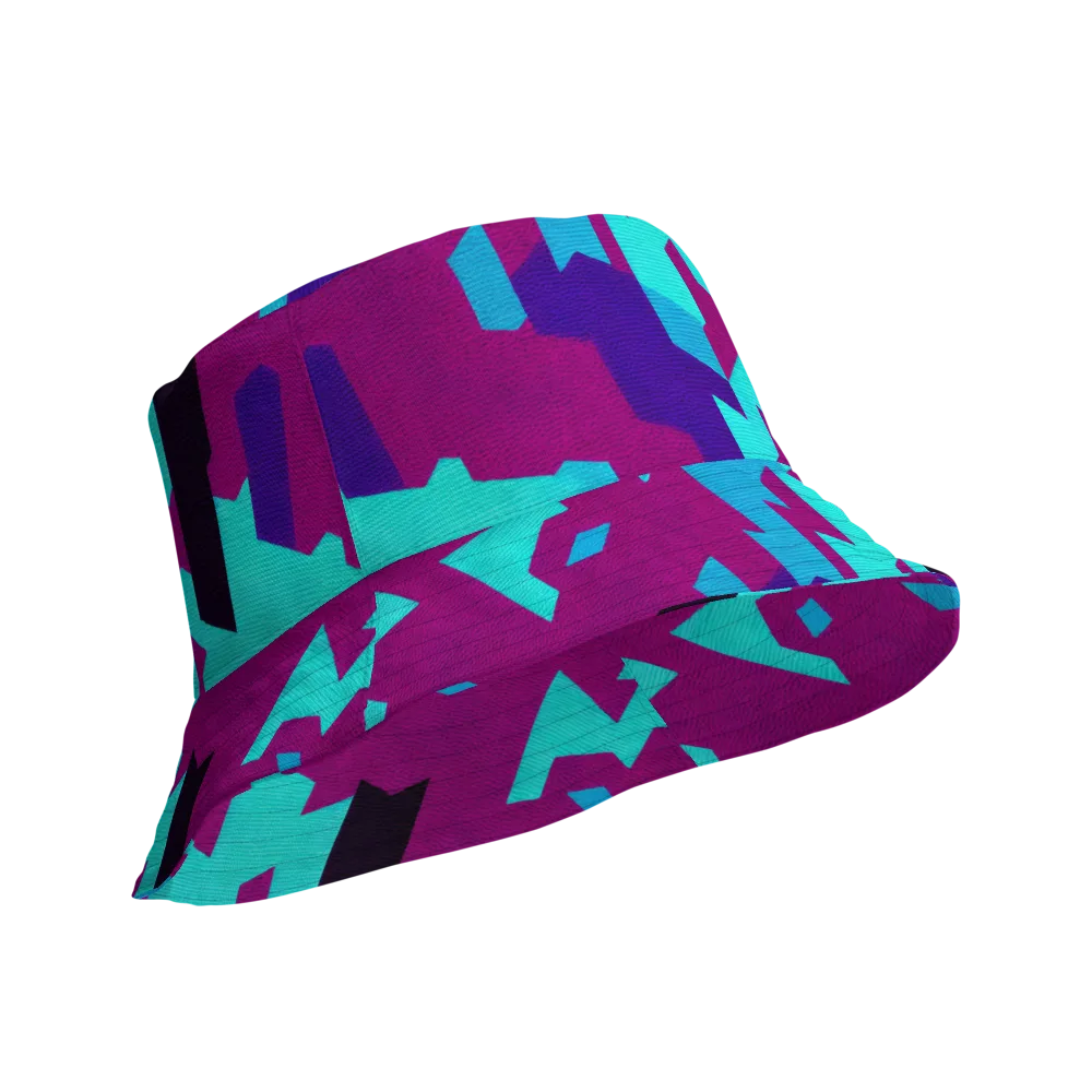 Electric Facets on Reversible Bucket Hat — Product details Outside