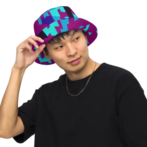 Electric Facets on a Reversible Bucket Hat