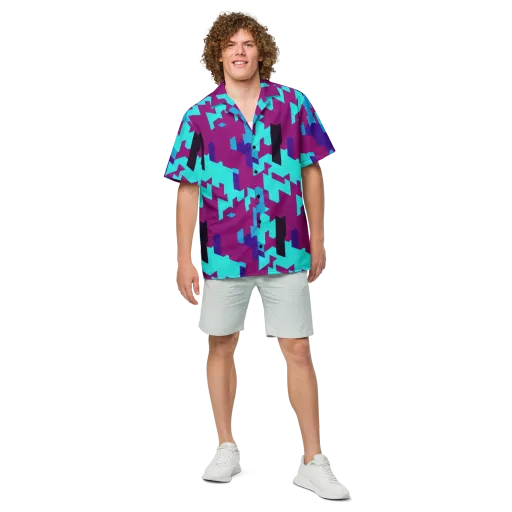 Electric Facets on a Button Shirt