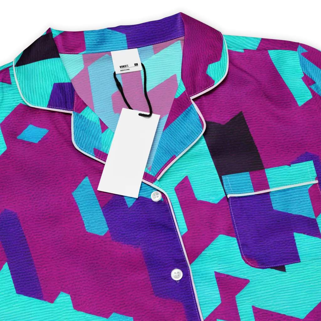 Electric Facets on Women's Short Sleeve Pajama Top — Product details