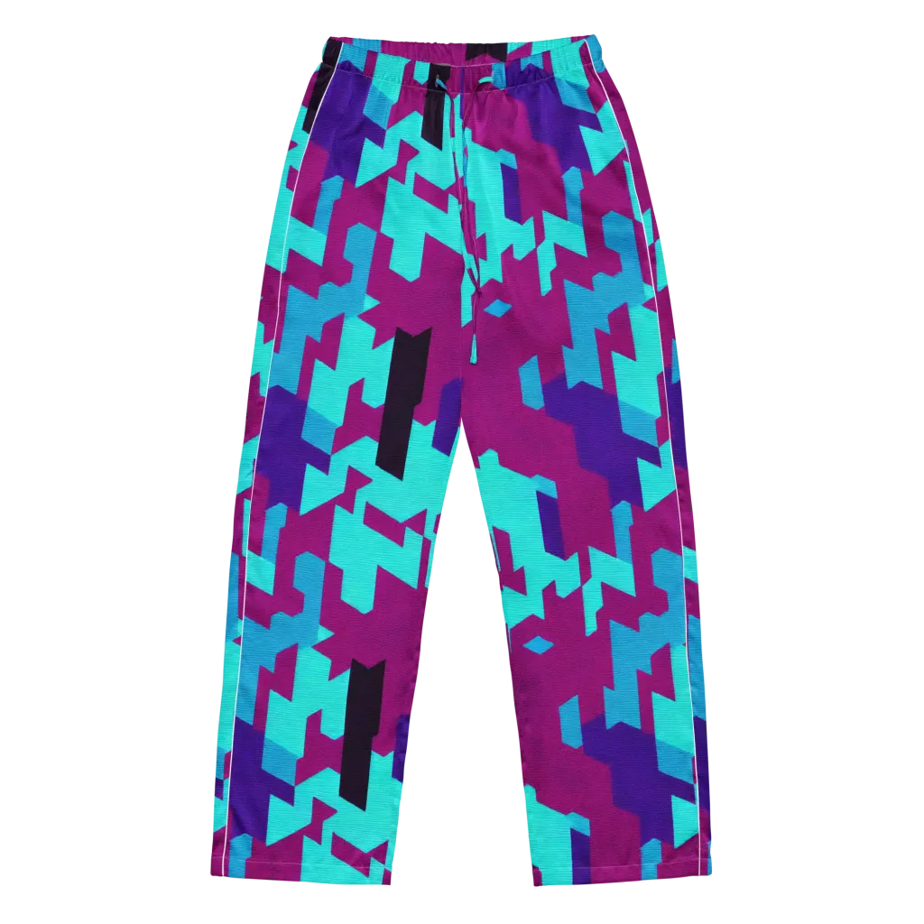 Electric Facets on Women's Pajama Pants — Front