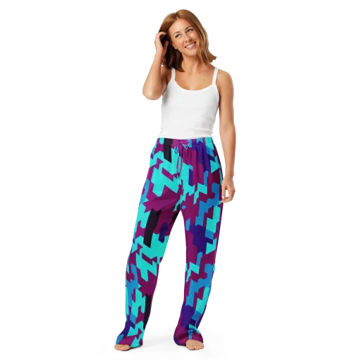 Electric Facets on a Women's Pajama Pants
