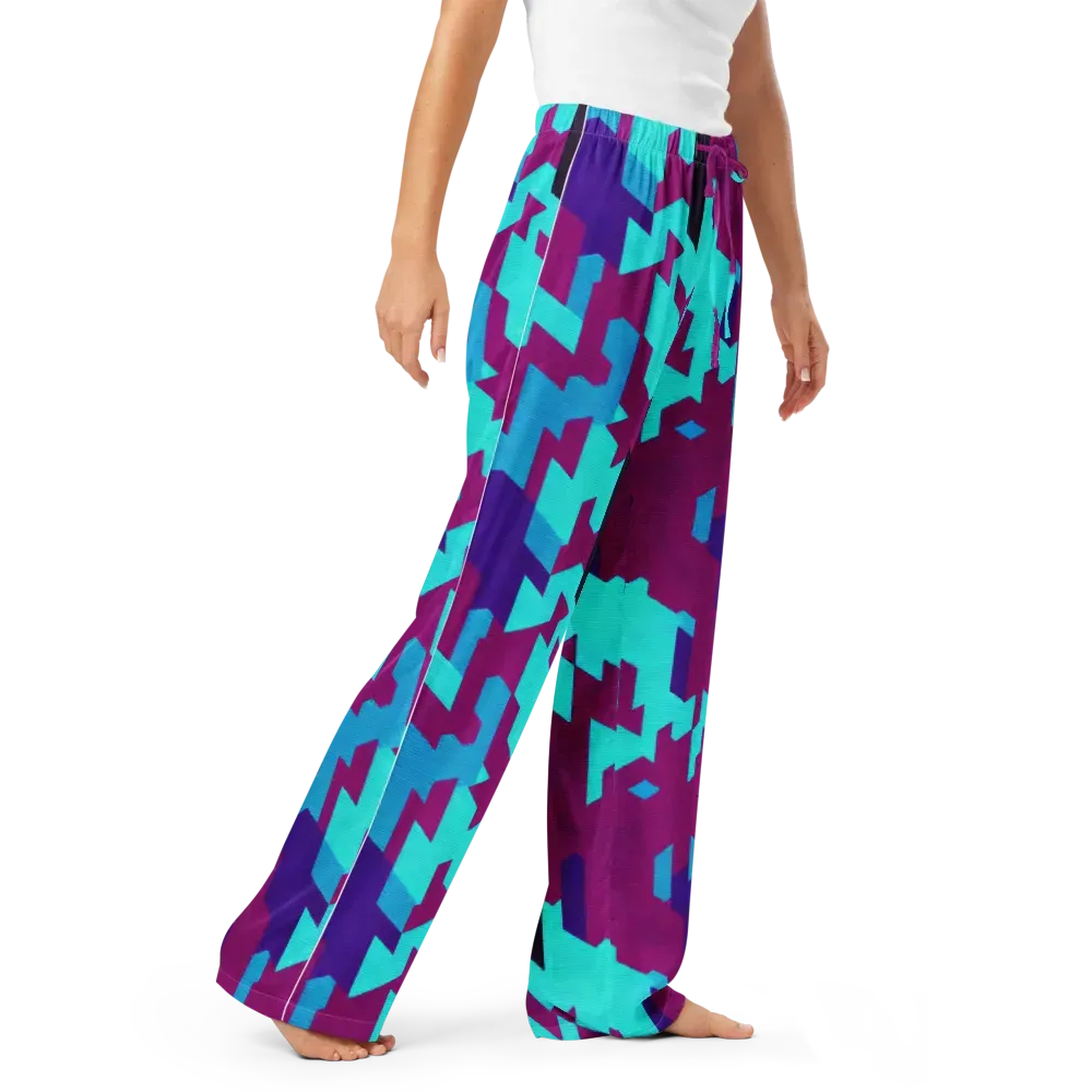 Electric Facets on Women's Pajama Pants — Right Front