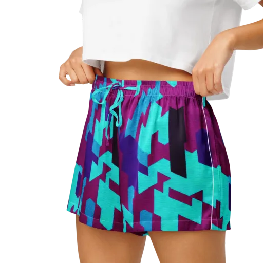 Electric Facets on a Women's Pajama Shorts