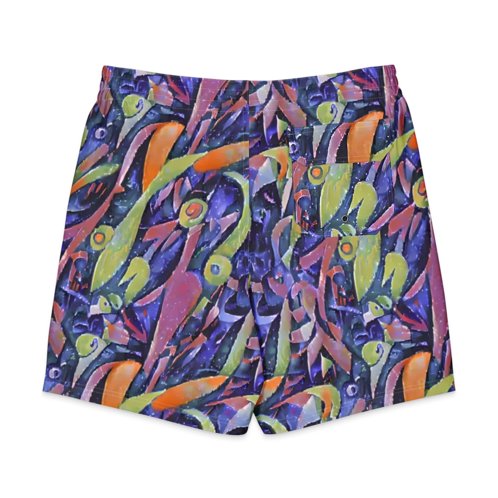 Galactic Brushwork on Men's Board Shorts — Back