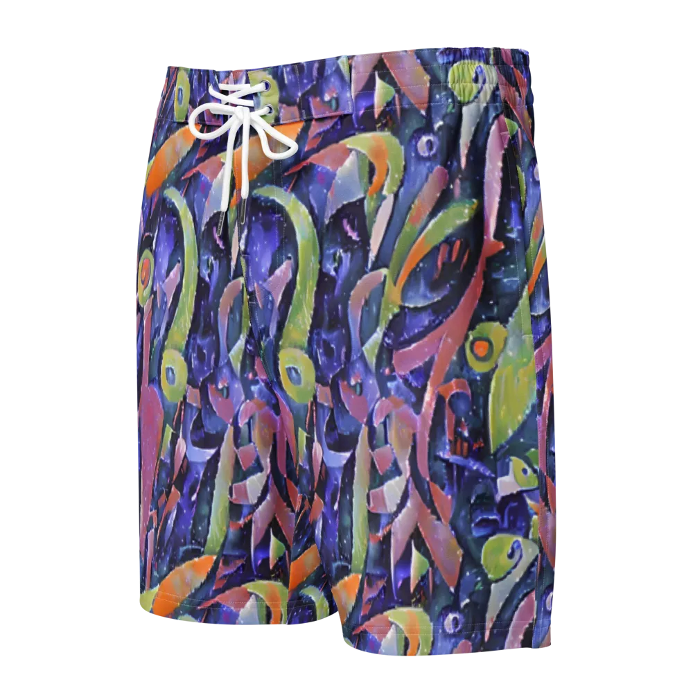 Galactic Brushwork on Men's Board Shorts — Front