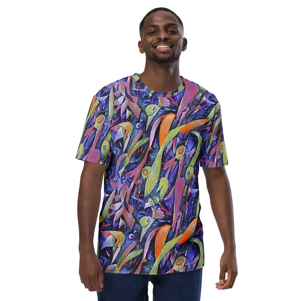 Galactic Brushwork on Men's Crew Neck T-Shirt — Front