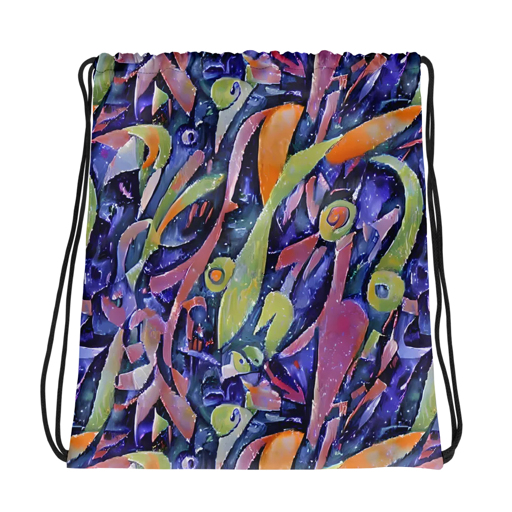 Galactic Brushwork on Drawstring Bag — Photo