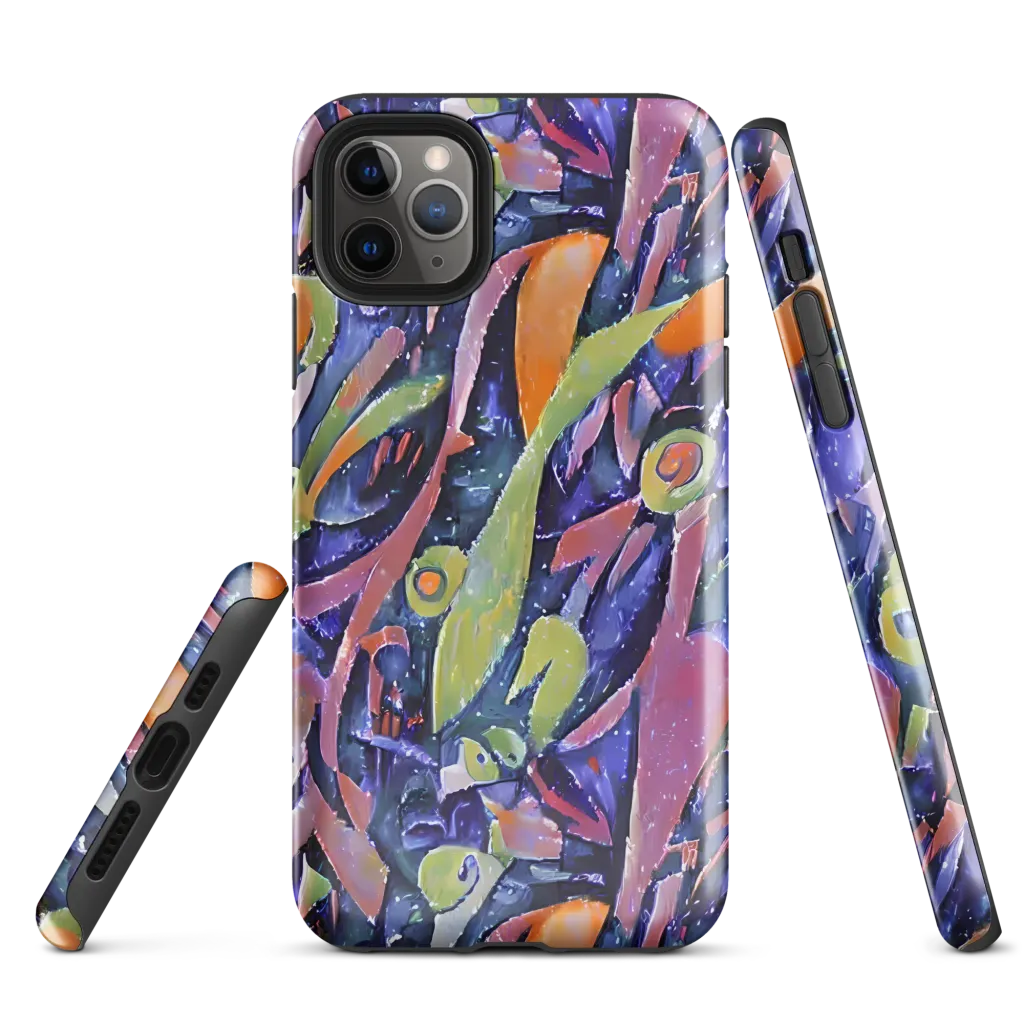 Galactic Brushwork on Tough Case for iPhone® — Front