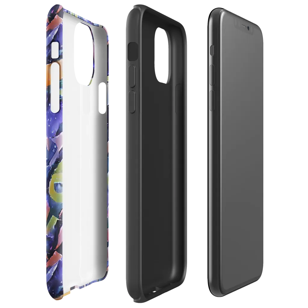 Galactic Brushwork on Tough Case for iPhone® — Right