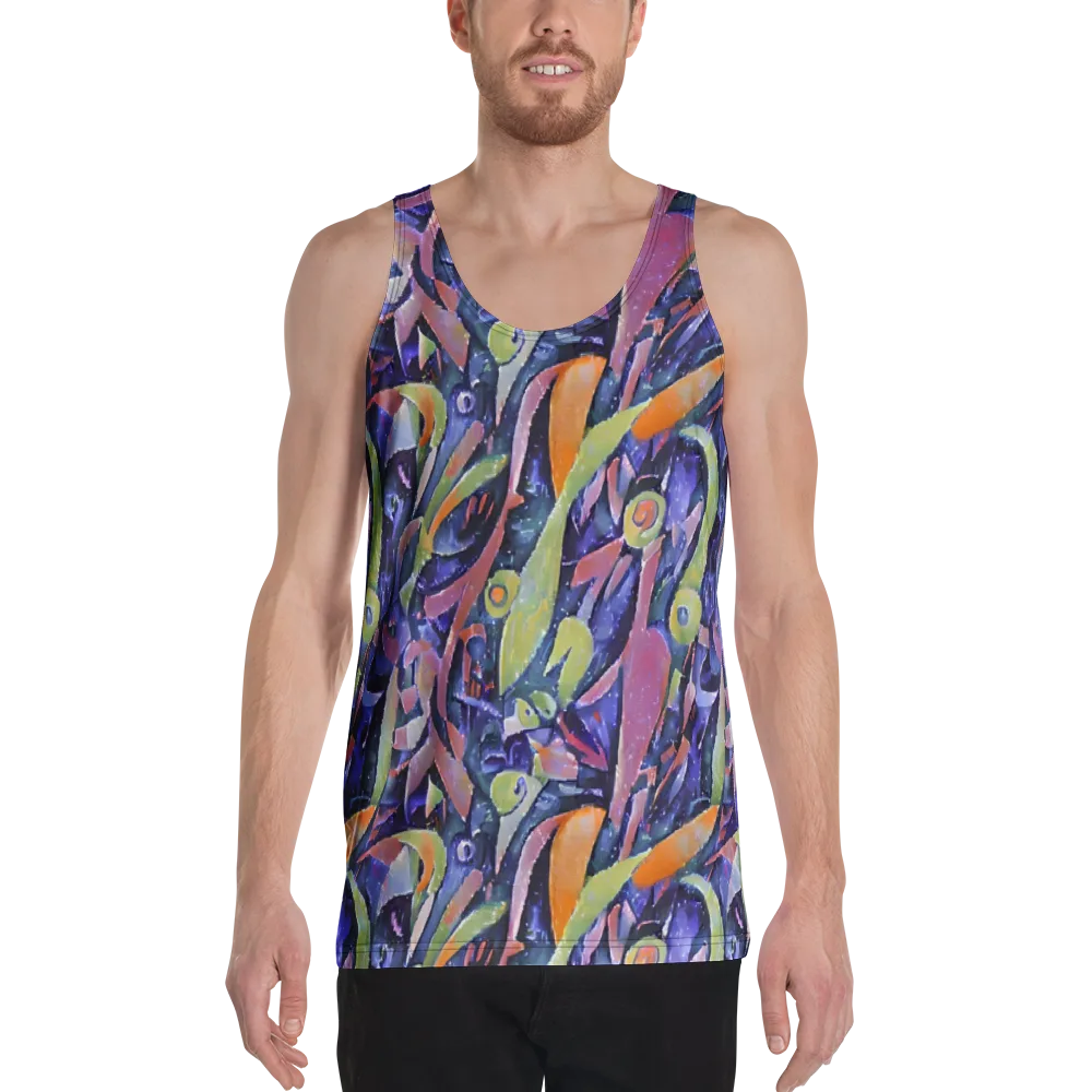 Galactic Brushwork on Men's Tank Top — Front