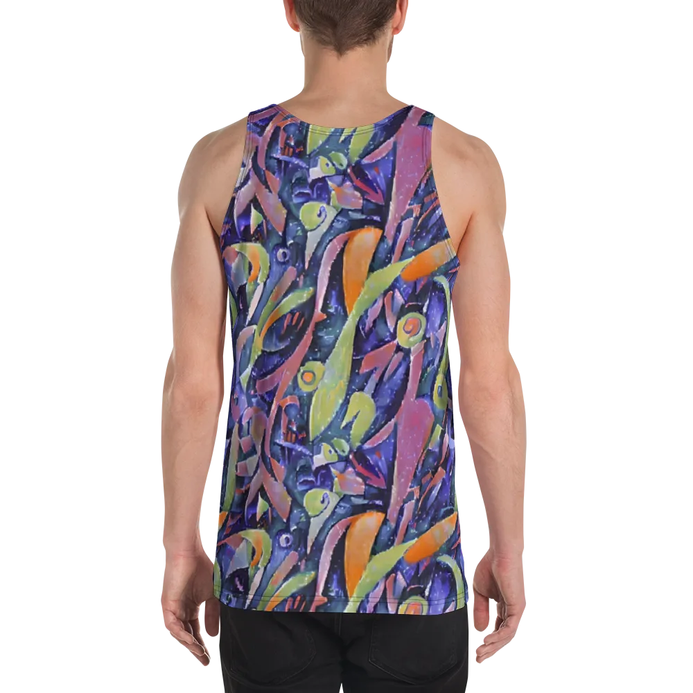 Galactic Brushwork on Men's Tank Top — Back