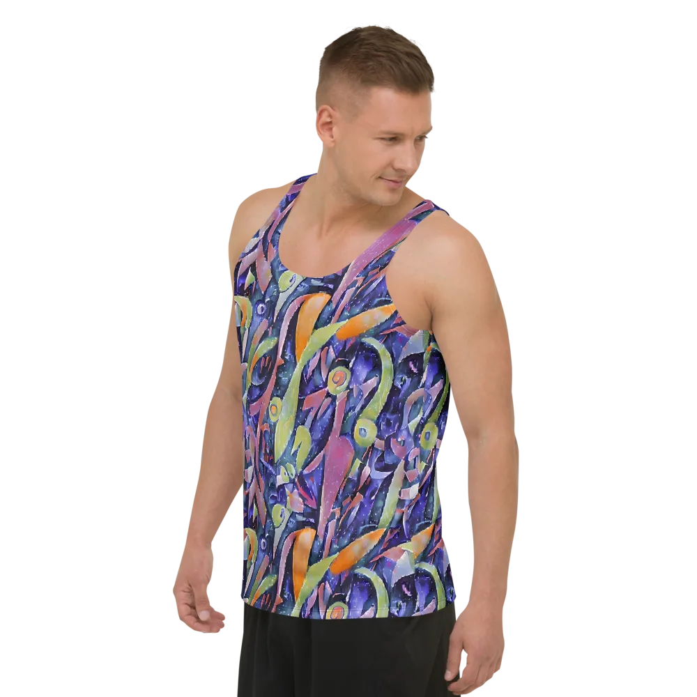 Galactic Brushwork on Men's Tank Top — Left Front