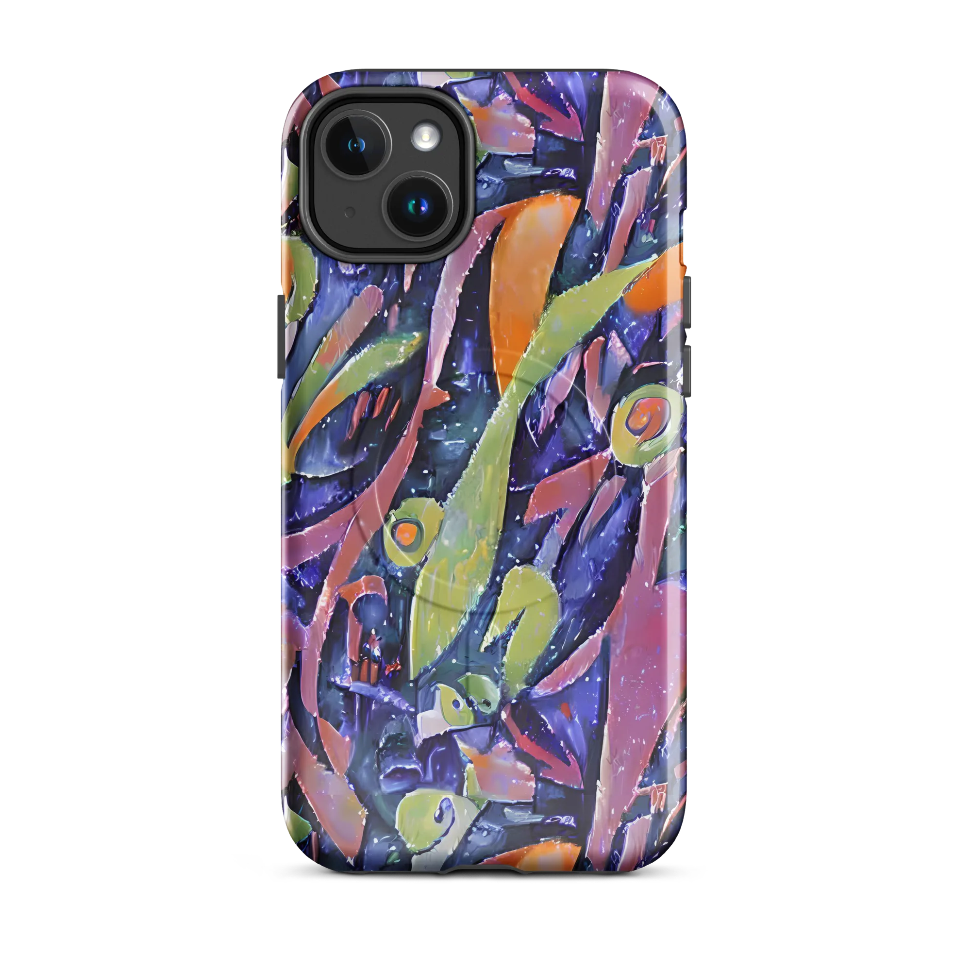 Galactic Brushwork on MagSafe Tough Case for iPhone® — Front