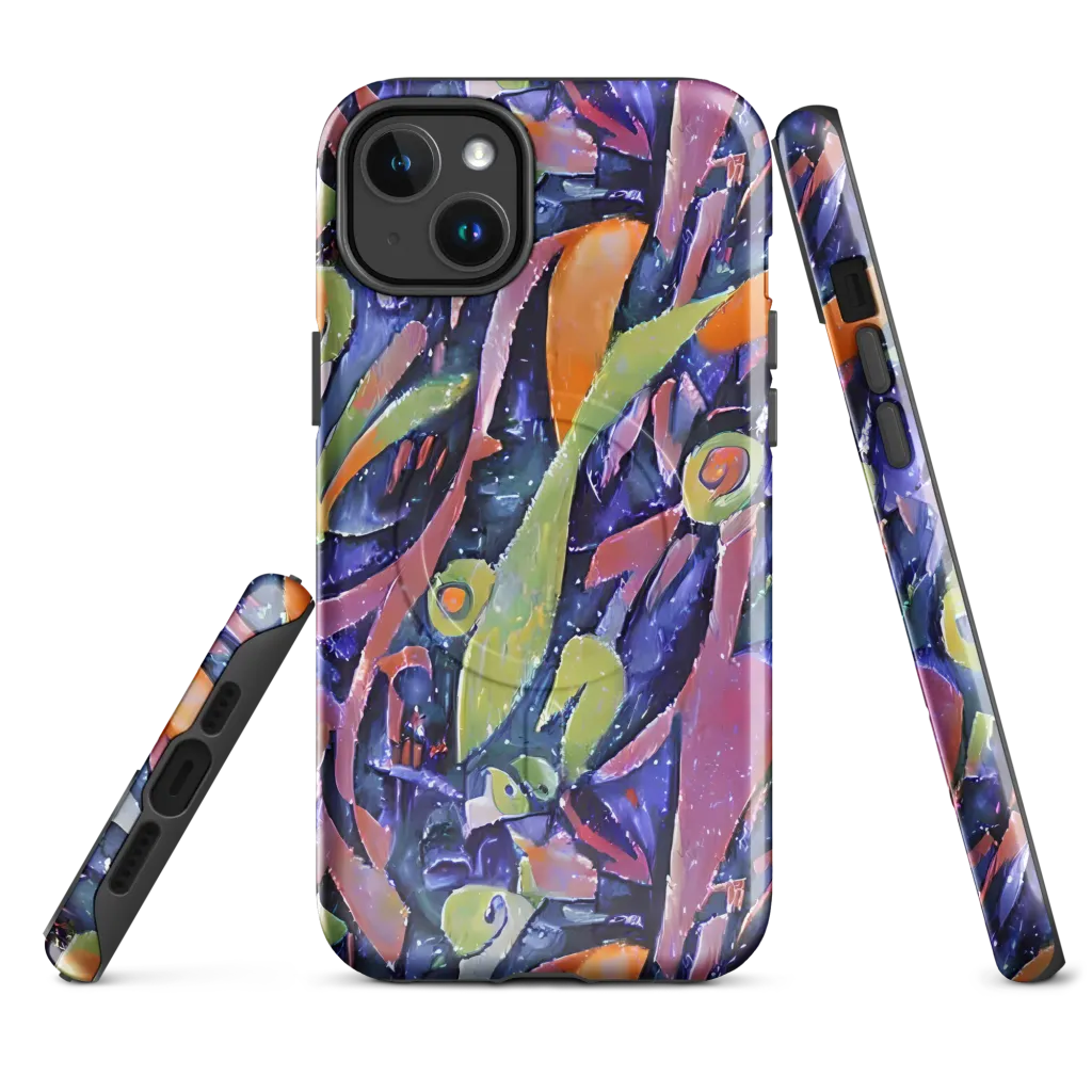 Galactic Brushwork on MagSafe Tough Case for iPhone® — Front