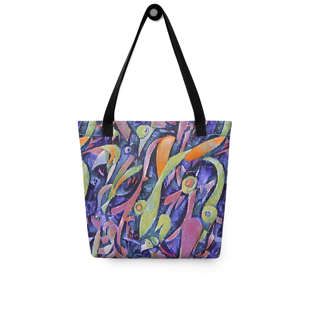 Galactic Brushwork on Tote Bag — Front