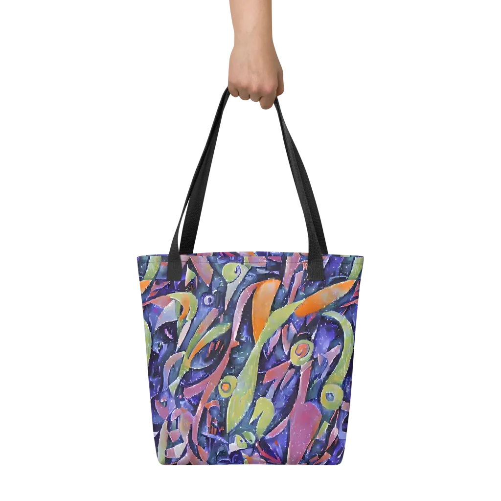 Galactic Brushwork on Tote Bag — Front