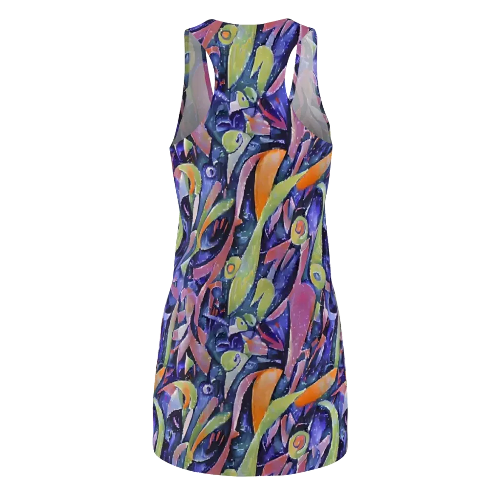 Galactic Brushwork on Racerback Dress — Back