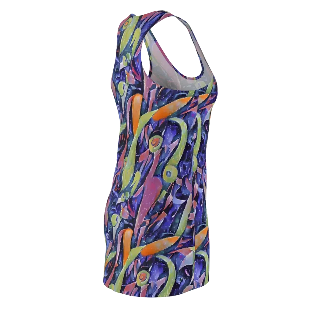 Galactic Brushwork on Racerback Dress — Back Side