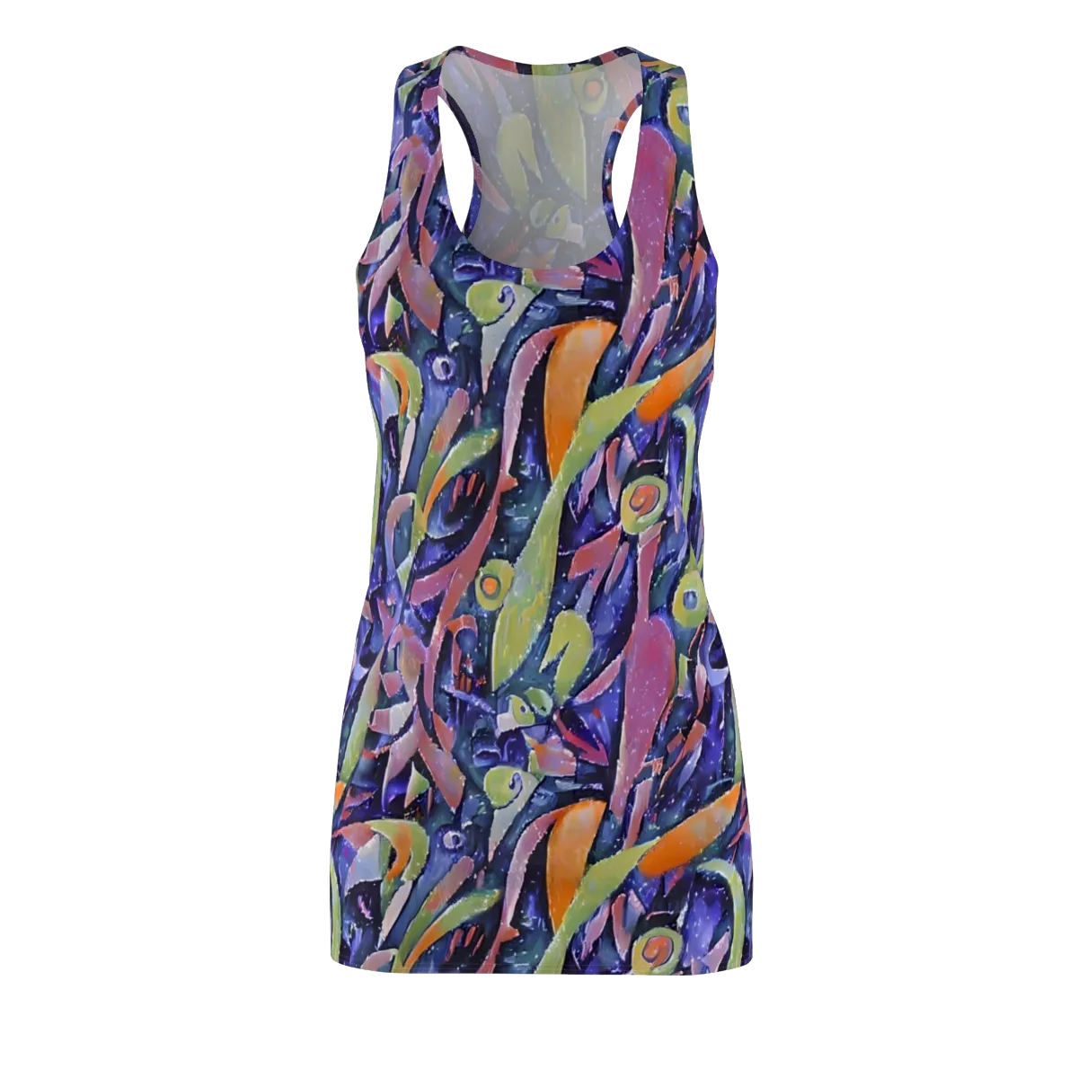 Galactic Brushwork on Racerback Dress — Front