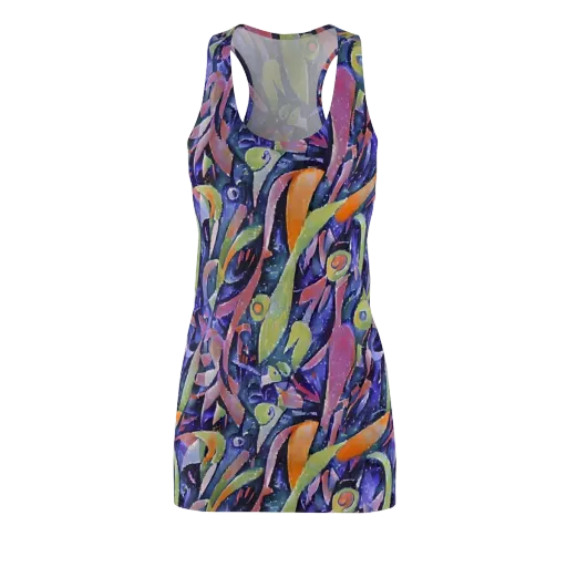 Galactic Brushwork on a Racerback Dress