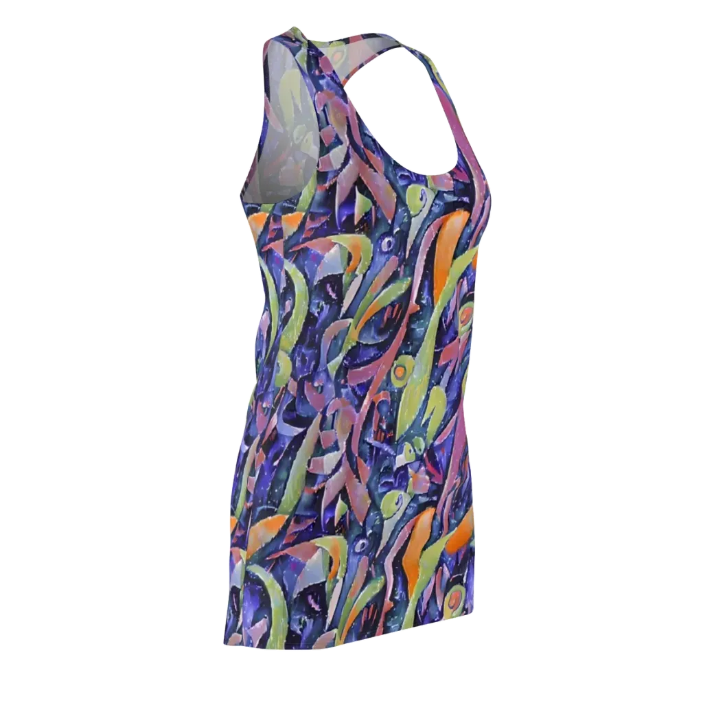Galactic Brushwork on Racerback Dress — Front Side