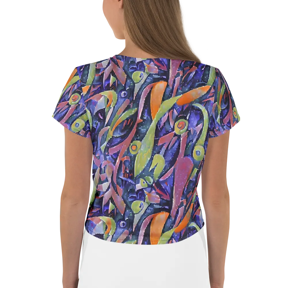 Galactic Brushwork on Crop Tee — Back