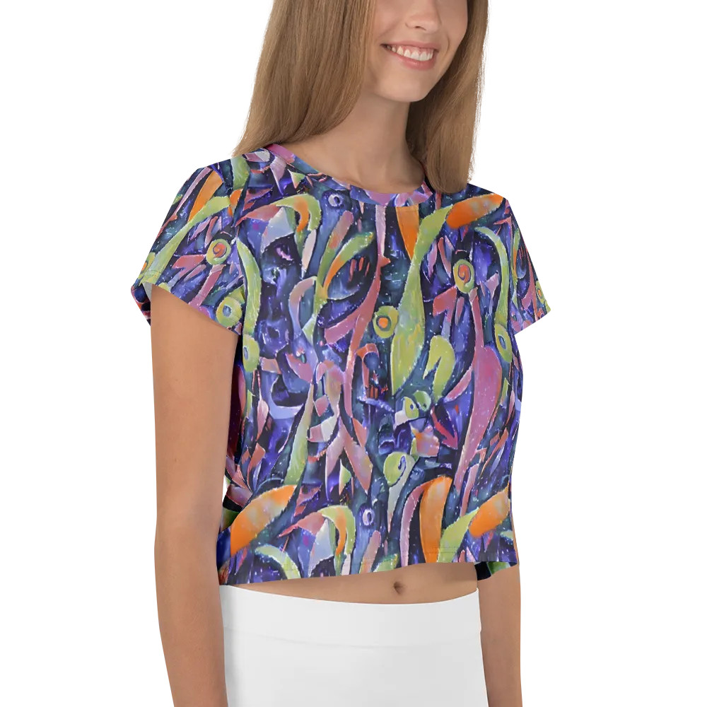 Galactic Brushwork on Crop Tee — Right