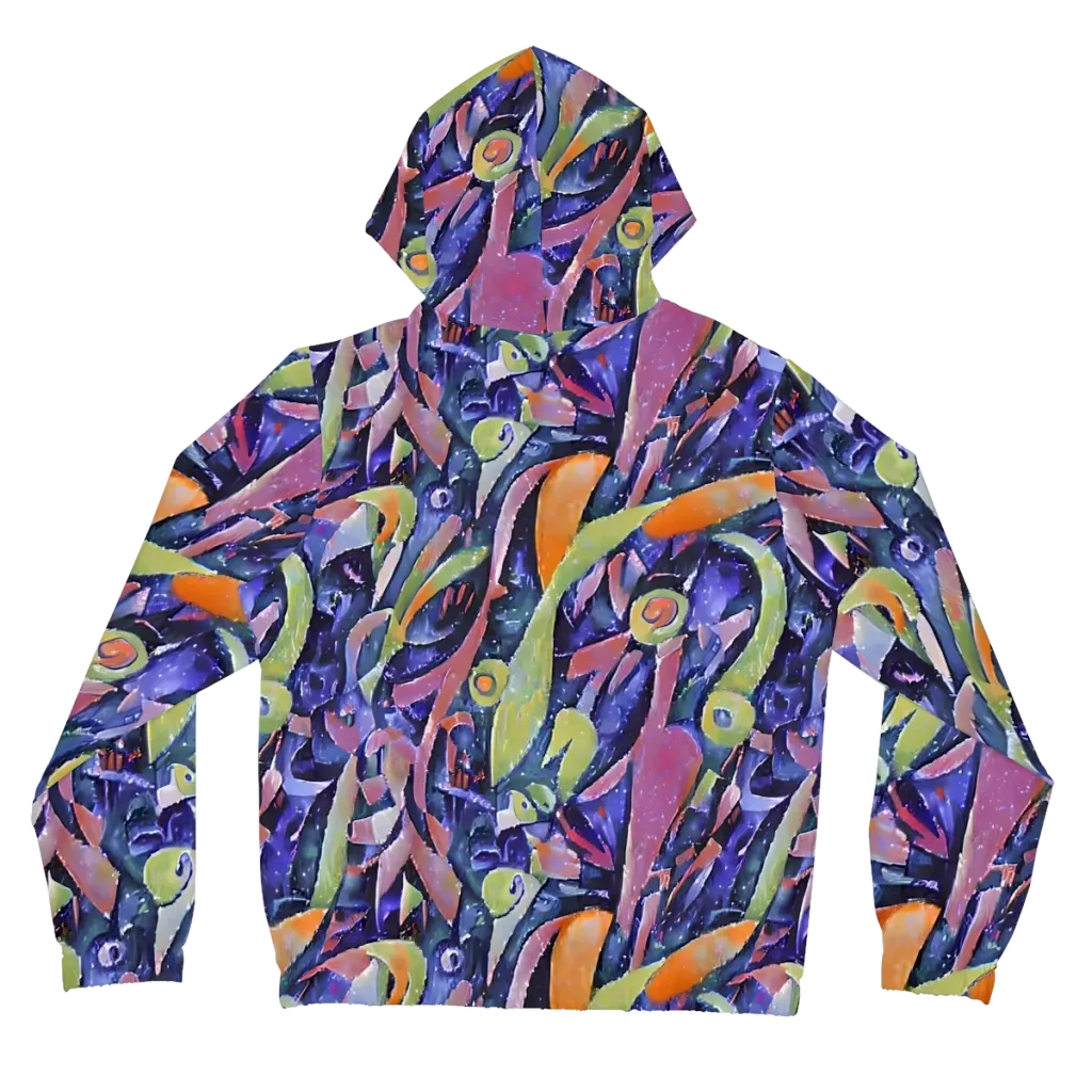 Galactic Brushwork on Women's Full-Zip Hoodie — Back