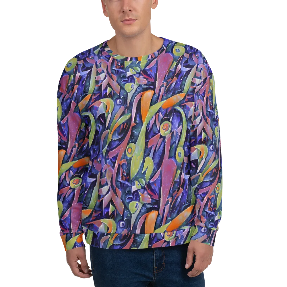 Galactic Brushwork on Sweatshirt — Front