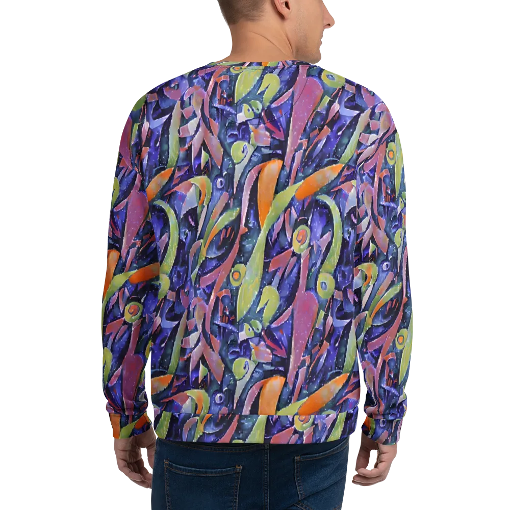 Galactic Brushwork on Sweatshirt — Back