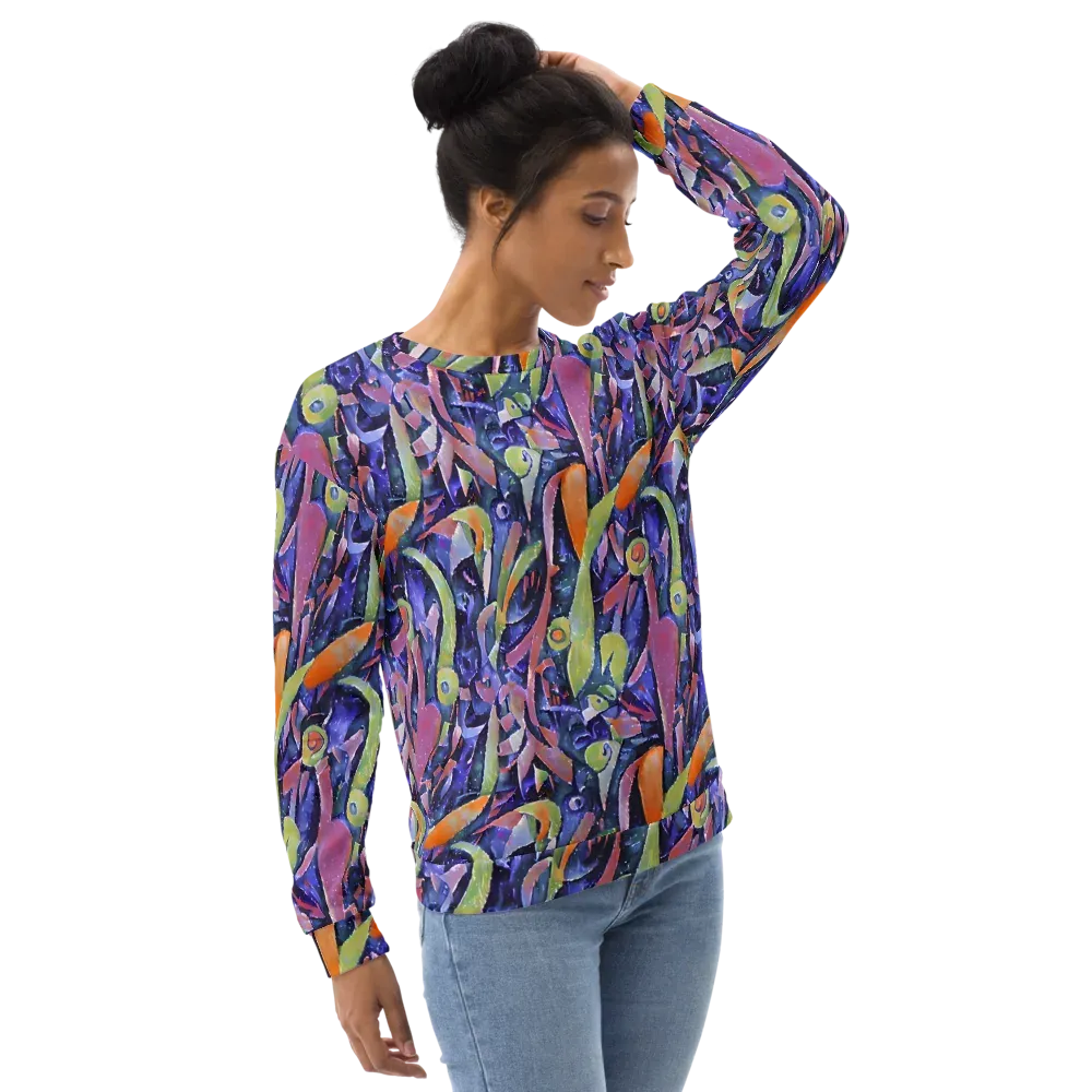 Galactic Brushwork on Sweatshirt — Right Front