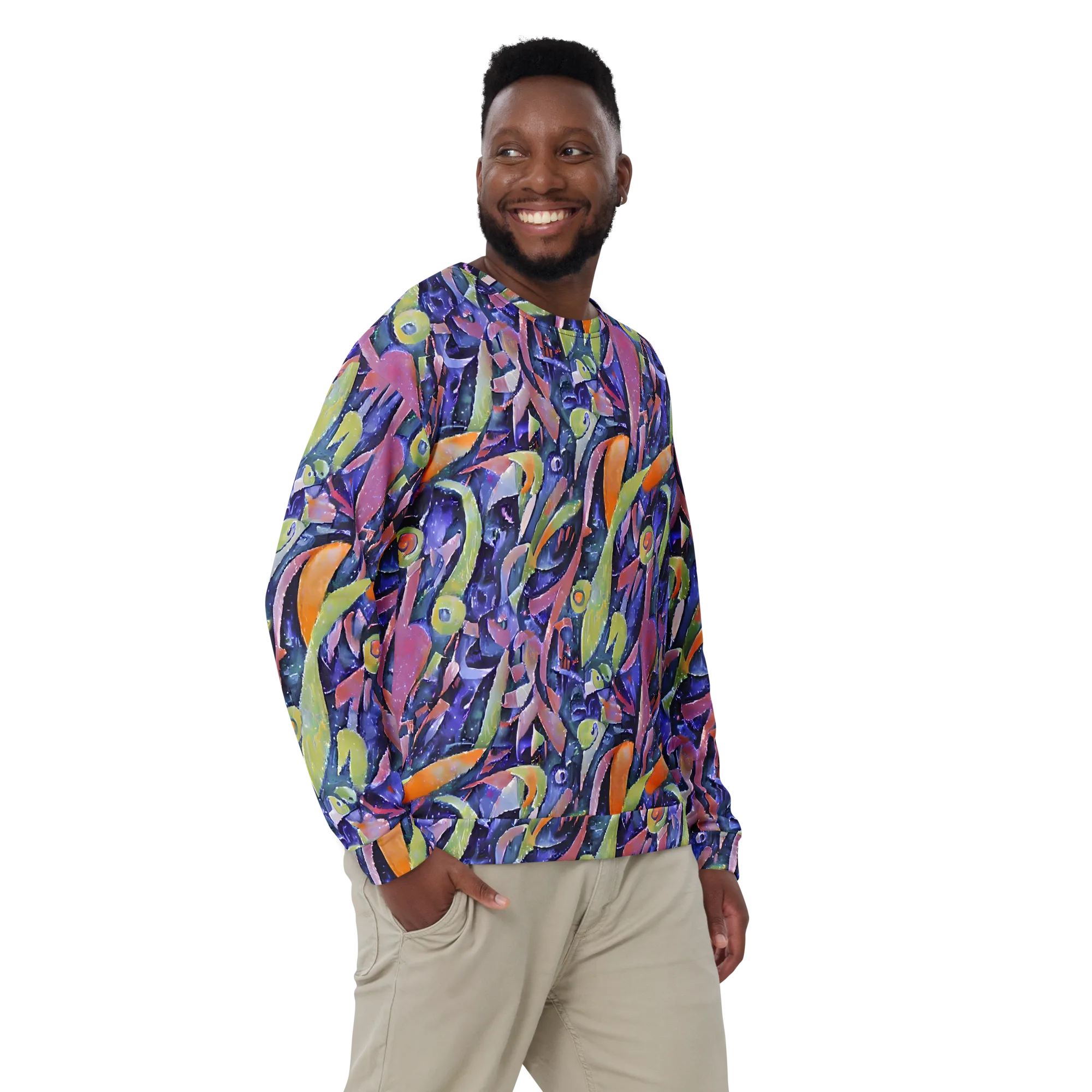 Galactic Brushwork on Sweatshirt — Front
