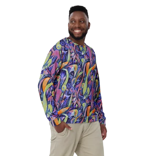Galactic Brushwork on a Sweatshirt