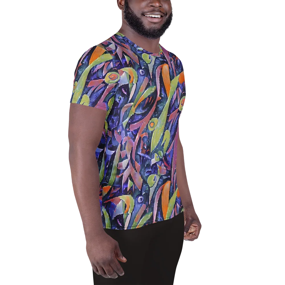 Galactic Brushwork on Men's Athletic T-Shirt — Right