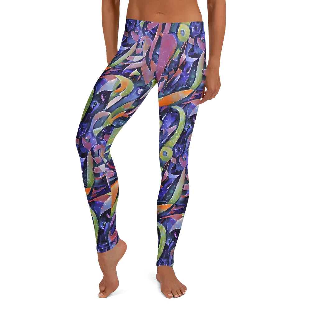 Galactic Brushwork on Leggings — Front